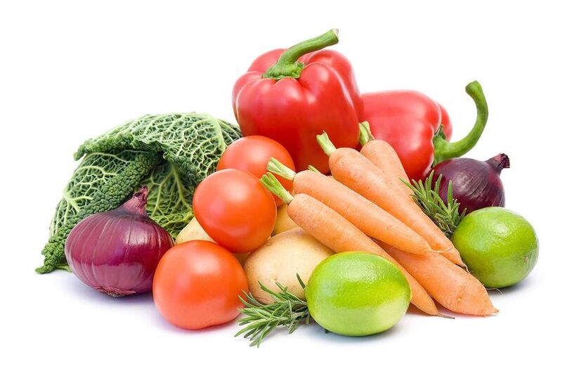 Διάφορα λαχανικά - η δίαιτα της δεύτερης ημέρας της δίαιτας 6 πέταλα